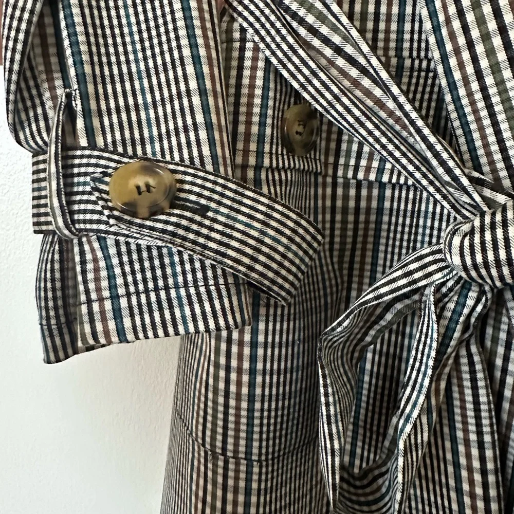 Daniel Rainn plaid trench coat